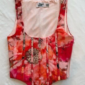 Tiger Mist Pink Floral Sleeveless Top